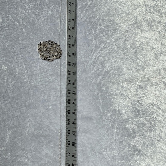 Designer Alucik Sterling Silver 925 Abstract Necklace - Picture 5 of 11